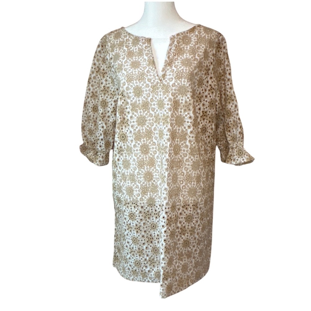 Cartolina Nantucket The Skye dress coverup cotton eyelet floral embroidery Small